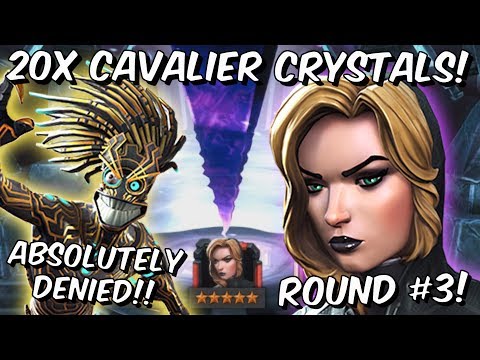 20x 6 Star Black Widow Claire Voyant Cavalier Crystal Opening Round#3! - Marvel Contest of Champion