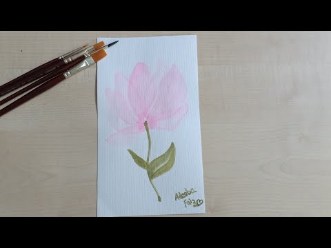 How to paint TRANSPARENT FLOWER with watercolour 🌺 | Adeeba Faiz | #season1