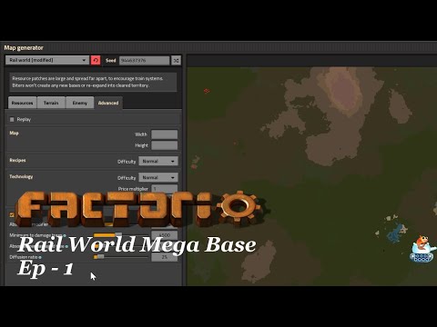 Factorio 0.17 - Rail World Mega Base - EP 1