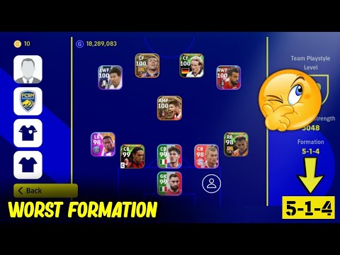 Rare Formation in eFootball 2023 | 5-1-4 Formation | Full Attack 5 Defenders 1 Amf