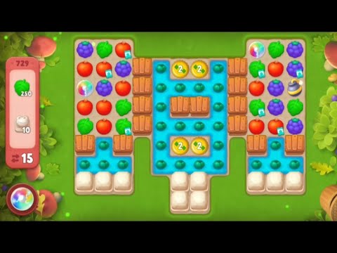 Gardenscapes Level 729 Hard Level All Goals Complete - Playrix gameplay