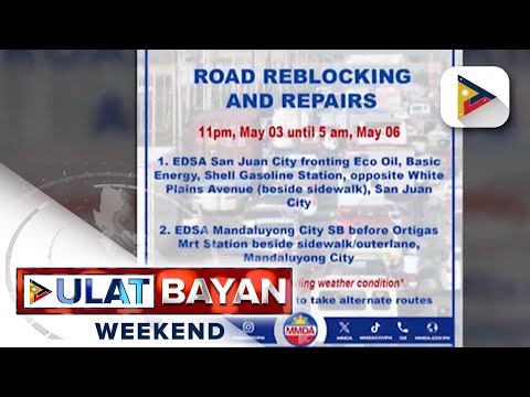 DPWH, nagpatupad ng road reblocking ngayong weekend