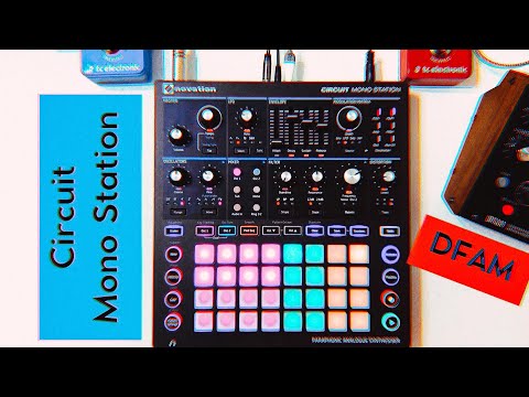 Novation Circuit Mono Station and Moog DFAM live jam