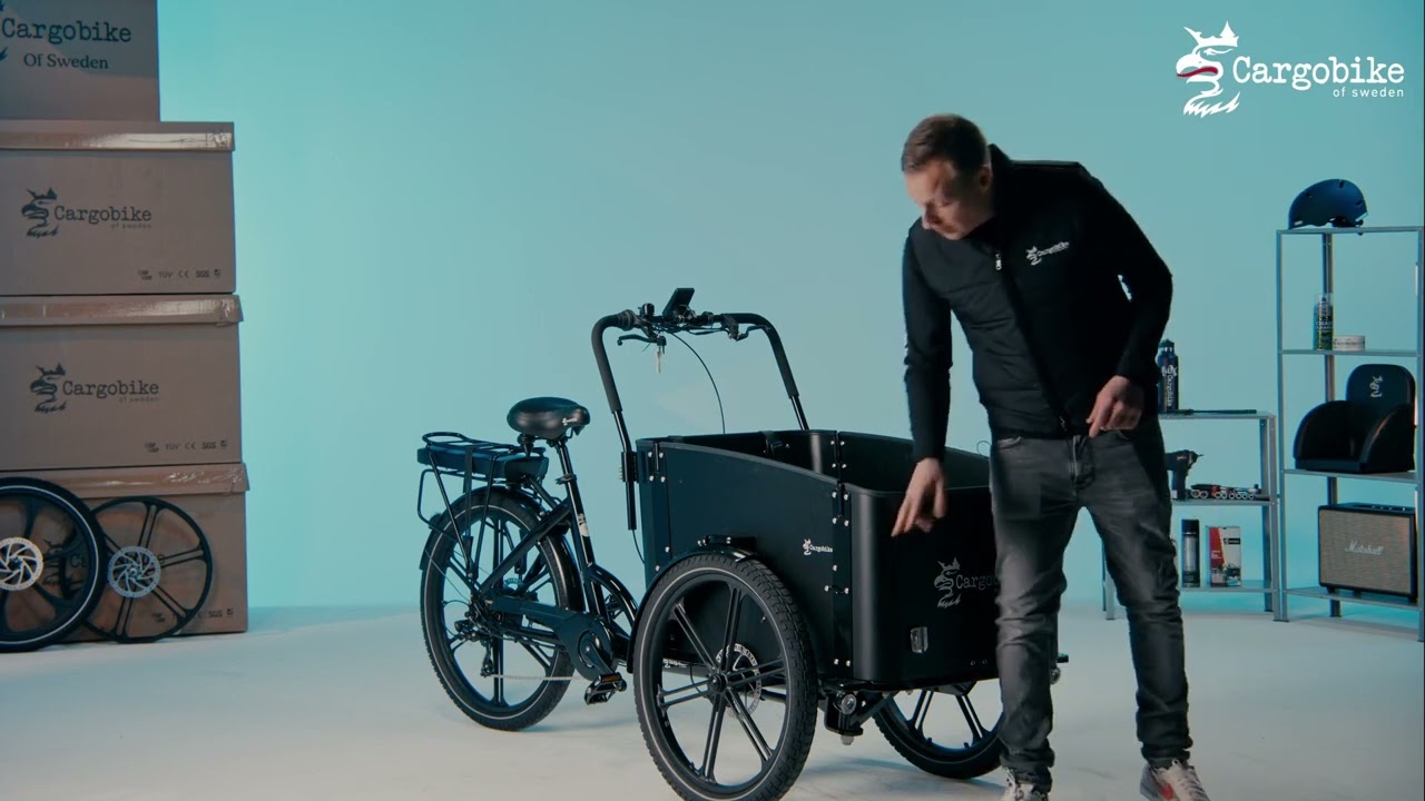 In die Box ein- und aussteigen bei einem Cargobike