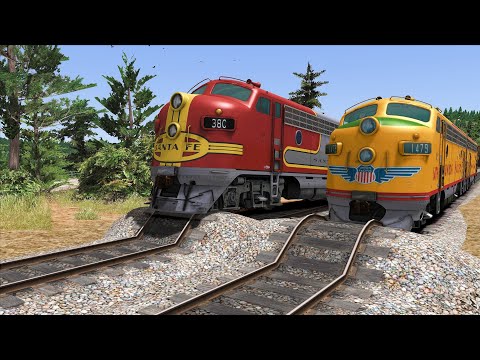 Trains vs Massive Speed Bumps – BeamNG.Drive