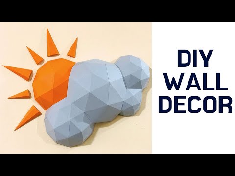 DIY Wall Decor | Low Poly Art | 3D Paper Craft | Paper Cutting Art | Survive Quarantine