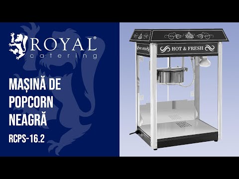 video - Mașină de Popcorn Neagră - Design SUA