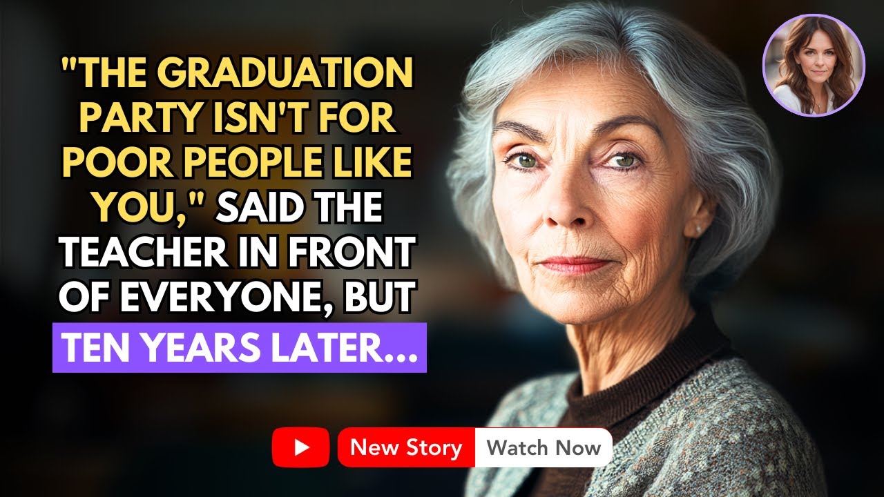 "THE GRADUATION PARTY ISN'T FOR POOR PEOPLE LIKE YOU," SAID THE TEACHER IN FRONT OF EVERYONE, BUT...