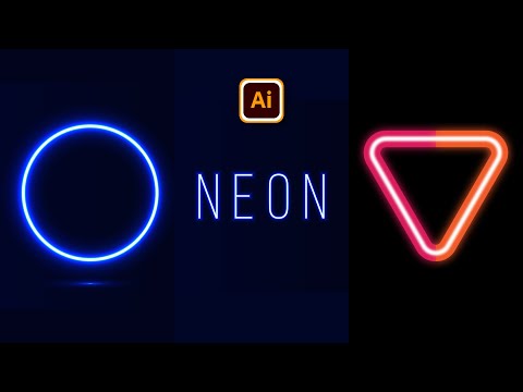 How to make Neon Light Effect in Adobe illustrator tutorial