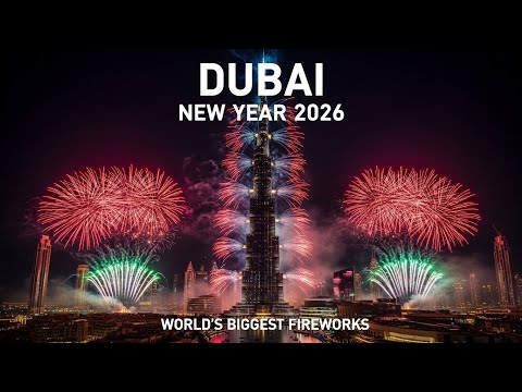 Dubai New Year Fireworks LIVE 🎆 Burj Khalifa Countdown 2025 | World’s Biggest Celebration