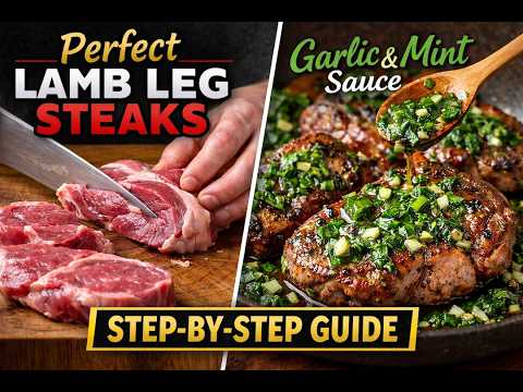 Perfect Lamb Leg Steaks with Garlic & Mint Sauce | Step-by-Step Guide