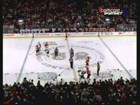 Flyers Senators 1/20/2011 Fights Giroux Neil Carter Shelley Ruutu Hartnell Carkner Brawl game