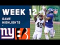 Giants vs. Bengals Week 12 Highlights | NFL 2020