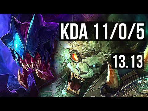 REK'SAI vs RENGAR (JNG) | 11/0/5, Legendary, 1.0M mastery | EUW Master | 13.13