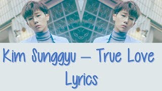 Kim Sunggyu – True Love [Hang, Rom & Eng Lyrics]