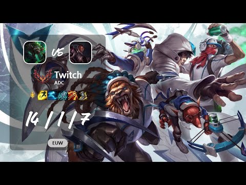 Twitch ADC vs Lucian - EUW GrandMaster Patch 13.10