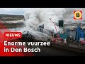Grote brand bij recyclingbedrijf wordt met grote moeite geblust | Omroep Brabant