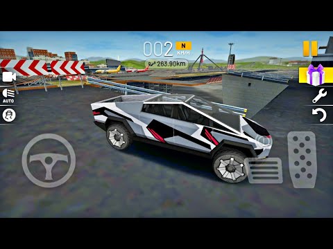 CyberTruck Electric Car Driving in Xtreme Driving Sim - Offroad & City Roads - Best Android Gameplay