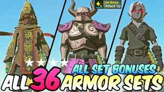 ALL 36 Armor Sets Bonus & Secret Bonus in Zelda Tears of the Kingdom