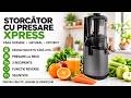 Storcător de fructe și legume, XPRESS, cu presare la rece, 180W, 2 recipiente incluse