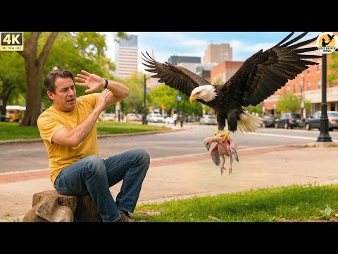 Mother Bald Eagle Cried and Brought Her Baby to a Man for Help – Rescuing an Injured Baby Bald Eagle