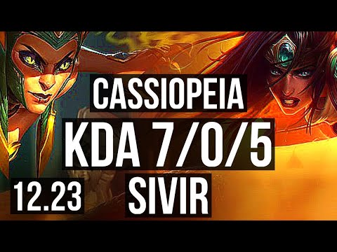 CASSIOPEIA & Rakan vs SIVIR & Morgana (ADC) | 7/0/5, 400+ games, Godlike | KR Master | 12.23