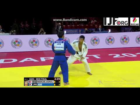 Suzuki WC Judo 2017:Abe H (JPN) - Margvelashvili V (GEO) 66kg Semi - Final