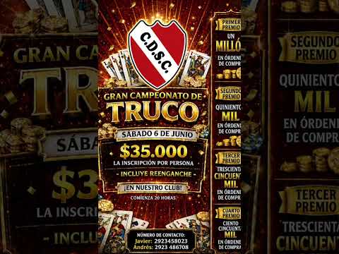 Sábado 06/06/26. 20 hs. Colonia Santa Teresa, Prov. de La Pampa. #locosxeltruco #truco #torneotruco