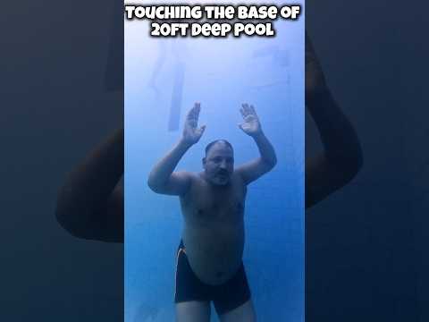 Age 50+, Bottom of 20ft Deep Swimming Pool 🔥 #swimmingtips #swimming #swim