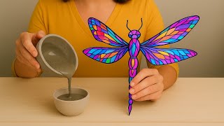 COMO FAZER UMA LIBÉLULA PARA DECORAÇÃO DE JARDIM- super fácil 