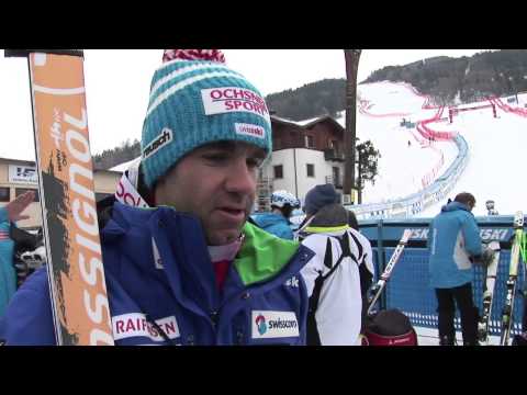 Bormio DH 2012: Didier Defago speaks after first training