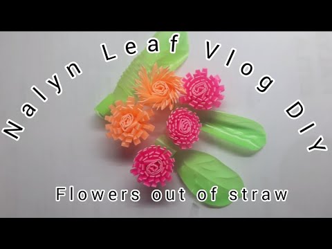 How make flowers out of straw #diy #recycle #savetheearth #recyclingideas