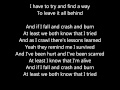 "Crash and Burn" by Lifehouse Studio Version ...