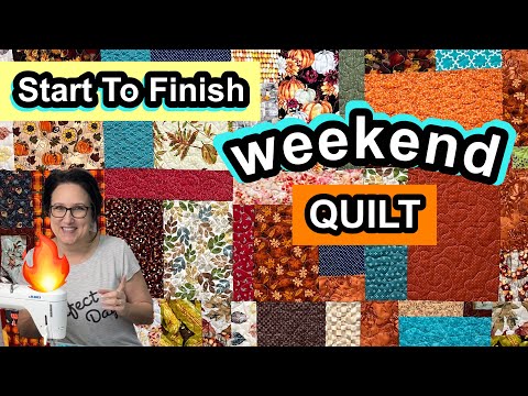SUPER FAST 💥 Scrappy 4 Patch Quilt