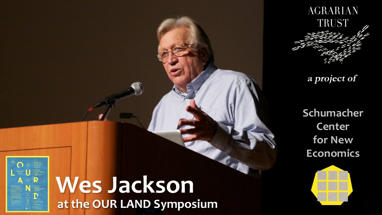 Wes Jackson speaking at OUR LAND Symposium