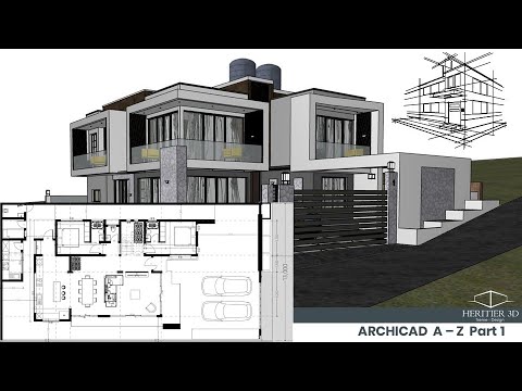 ArchiCAD Design Modeling A to Z Training Lesson Part 1 | Design your modern Project