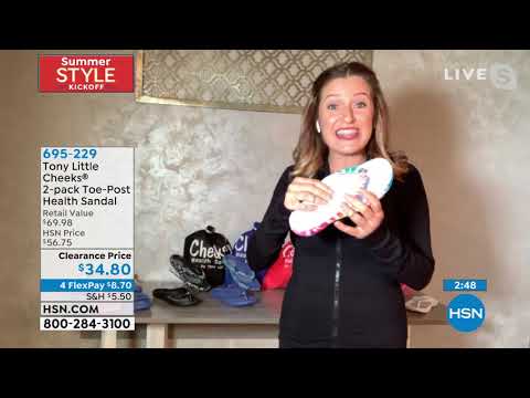 Tony Little Cheeks 2pack ToePost Health Sandal