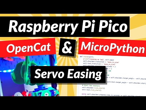YouTube Thumbnail for Raspberry Pi Pico, OpenCat and MicroPython   Servo Easing