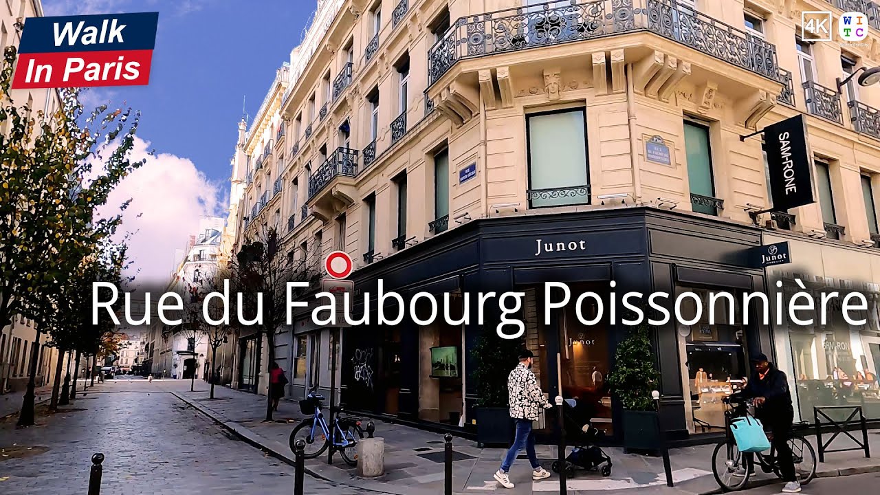 Watch video Rue du Faubourg Poissonnière, Paris, France Rue du Faubourg Poissonnière, Paris, France