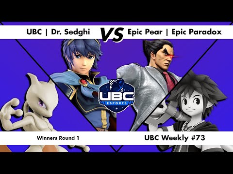 UBC Weekly #73 Winners R1 - UBC | Dr. Sedghi (Marth, Mewtwo) Vs. Epic Paradox (Kazuya, Sora) - SSBU