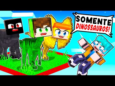 PRESOS em UMA CHUNK como DINOSSAUROS no Minecraft!