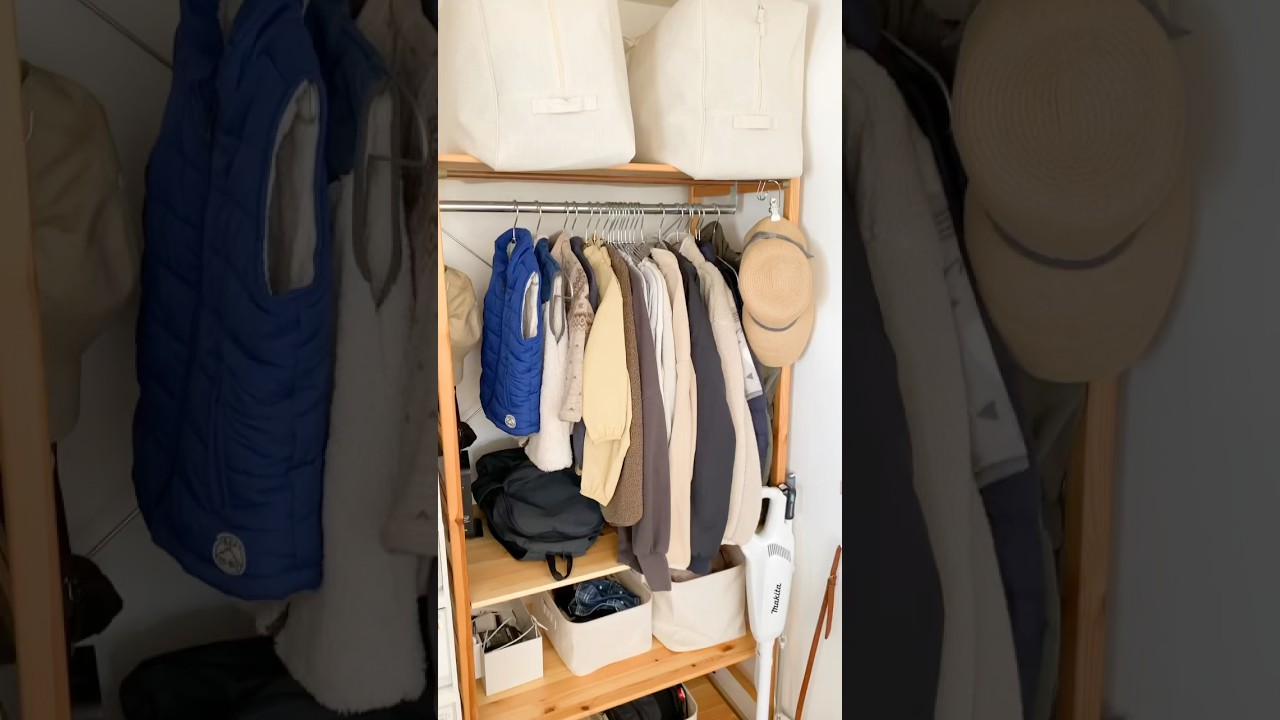 子どもが自分で準備できるようになったよ😊 #ハンガーラック #身支度