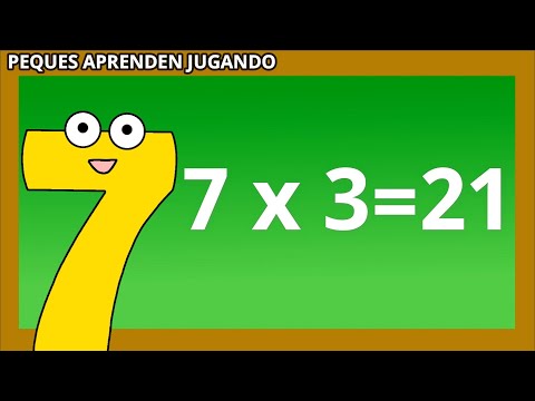 La tabla de multiplicar del 7 para niños con actividad De Peques Aprenden Jugando