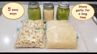 5 easy ways to store garlic for long time/다섯가지 마늘 보관법: