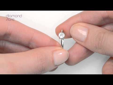 N4408 - Galileo 0.50ct Look Diamond 0.17ct And 18K White Gold Ring