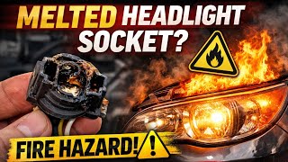 Melted Headlight Socket? 🔥 Why You MUST Replace It | High-Voltage Buls Can Cause Fires
