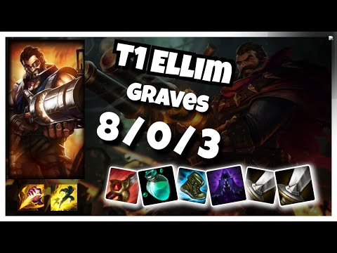 T1 Ellim Graves JUNGLE (8/0/3) vs Lillia Gameplay Replay - Patch 10.22