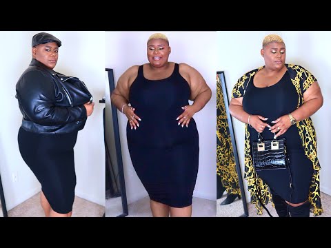 One Dress, Three Looks // How to Style A Basic Black Dress // Plus & Curvy