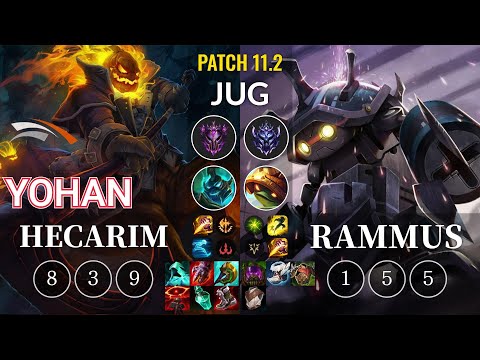 HLE yoHan Hecarim vs Rammus Jungle - KR Patch 11.2