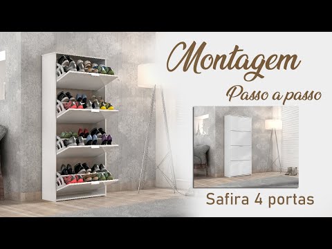 Sapateria Safira 4 portas - Montagem completa - Tonielque Moveis